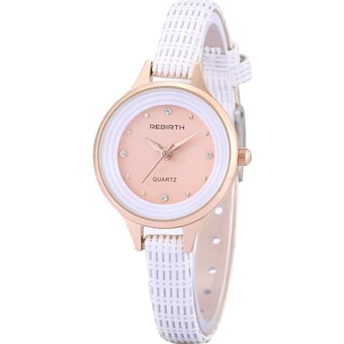 100pcs/lot RE018 mini strap luxury lady leather watch rose gold case elegance wrap quartz casual watch for women wholesale