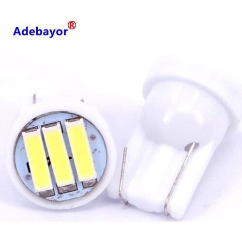 1000X CAR LED w5w 194 T10 7014 3 led SMD 7020 t10 3smd width bulb Wedge Car Auto LED Light Bulb Lamp White Adebayor