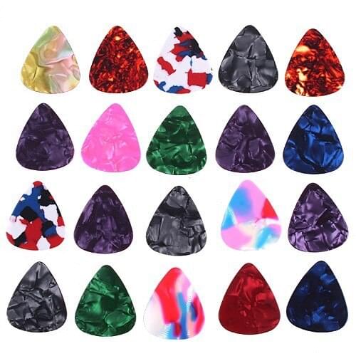 20pcs/lot colorful Smooth Guitar Picks Celluloid Mediators for Bass Guitar Guitar Accessories