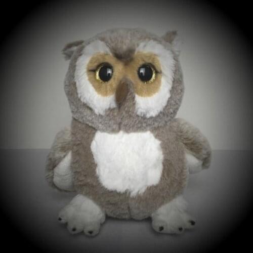 2019 Cute Soft Simulation Golden eyes Owl Plush Toy Doll Children Kids Boys Girls Birthday Gift 20cm PP Cotton