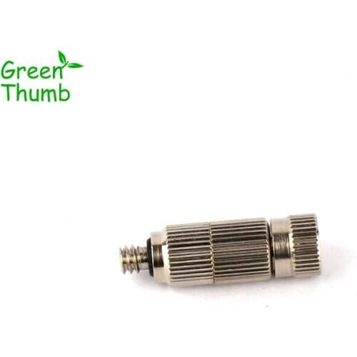 4pcs Green Thumb High/Low Pressure Mist Nozzle 3/16 Inch Male Thread Brass Sprinkler Multi-Aperture for Cooling Humidify