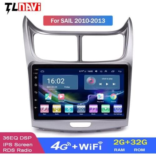 4G LTE 2G RAM 9 Inch Android 10 Car Dvd Gps Player for Chevrolet SAil 2010-2013 Built-in Radio Video Navigation Bt Wifi