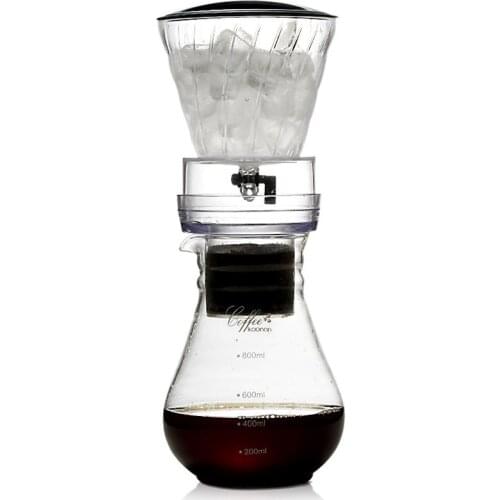 800ml Ice Drip Coffee Pot Glass Ice Drip Cold Brew Coffee Maker Ice Brewing Coffee Machine Cold Extraction Pot Ice Drip Coffee M