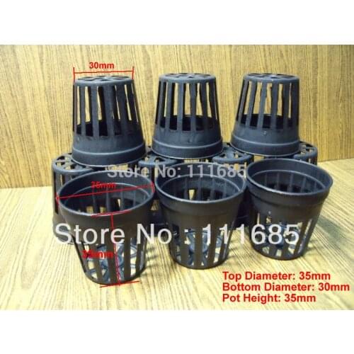 Free shipping 500Pcs Plastic Net Slip Pot Aquarium Live Plant, Hydroponic Plant Pot Basket Fish Tank