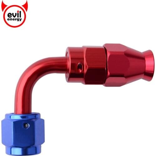 Evil energy AN4 Elbow Swivel PTFE Hose End Reusable Fuel Fitting Adapter 90degree Swivel Seal Hose End