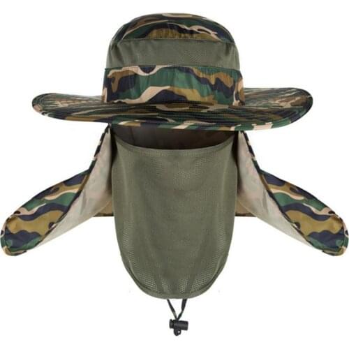 Hot! Summer wind-proof Sun Hat Wide Brim Bucket Hat Outdoor Travel Fishing Fisherman Neck Face UV Sun Protection Flap Cap Hat