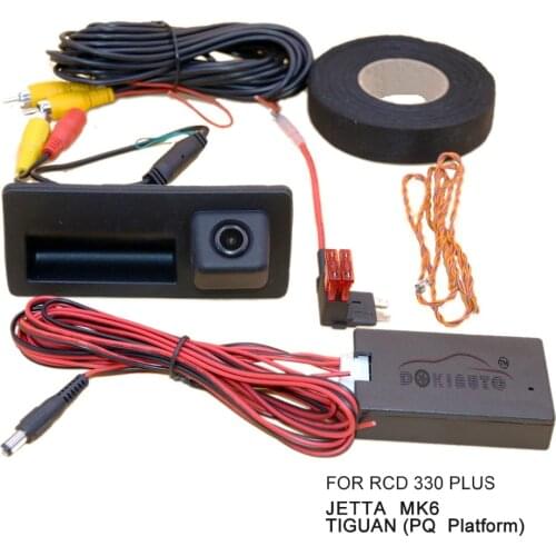 RCD330 Plus MIB Radio Carplay AV Trunk Handle Rear Camera View Reversing For VW Tiguan(PQ) Jetta MK6