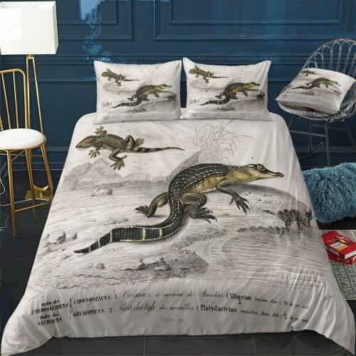 Alligator Alligator Incius Quilt Cover Pillowcase 3Piece Comforter Bedding Set With Pillow Case Single Double Duvet Cover