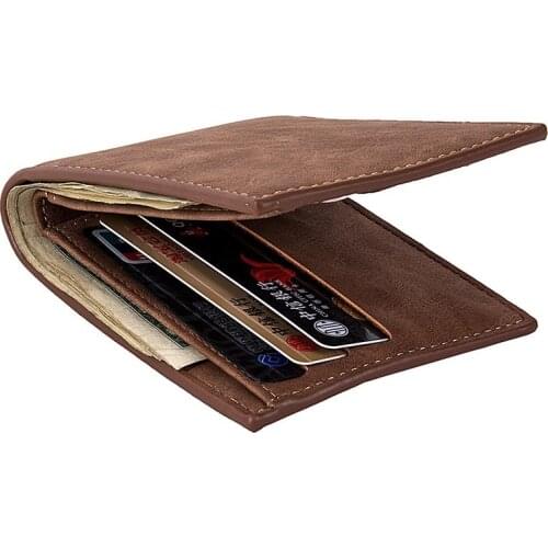 Fashion Men Purse Coin Bag Zipper Short Male Wallet Card Holder Pure Colour Wallet
