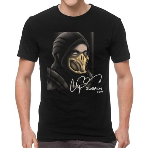 Vintage Mortal Kombat Video Game Tshirt Men Harajuku Tee Tops 100% Cotton T Shirt Short Sleeve Sub Zero Scorpion T-shirt Gift
