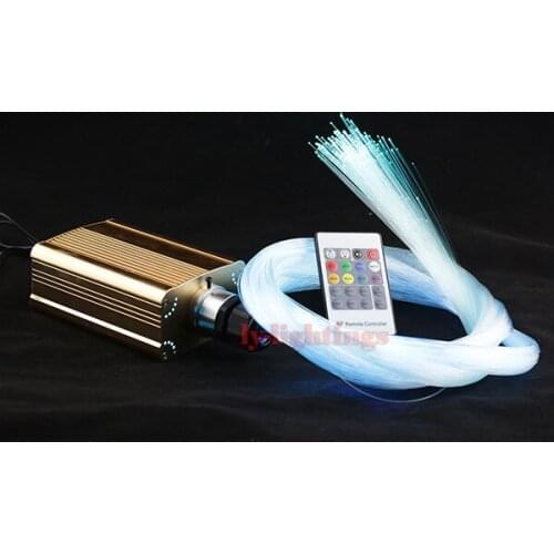 Optic fiber light kit 25w led light source+end-glow optical fiber color change stars for bar room museum movie theater lighting