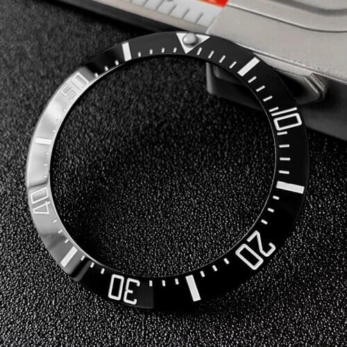 Sloped Ceramic Bezel insert Slopping bezel 40*31.8mm For RLX Sea-Dweller MOD watch parts (No Luminous)