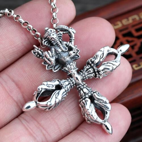 Factory Wholesale S925 Sterling Silver Jewelry Vintage Thai Silver Scops King Attached King Kong Men And Women Pendants