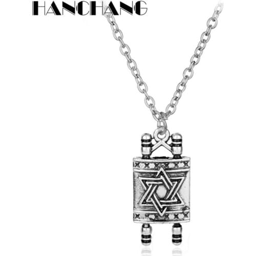 The Viking Necklace Hexagram Telescope Design Vintage Alloy Pendant Charm Necklace men women accessories collar