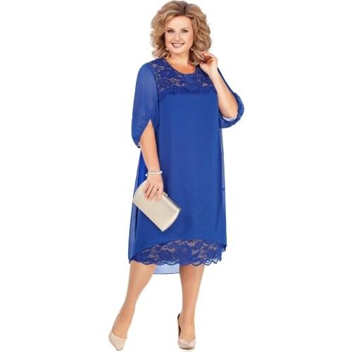 Plus Size Lace Cocktail Dresses Tea Length Half Sleeve Short Formal Party Gown 2020 Elegant robe de coctail