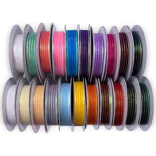 25yards/roll 15mm Inlaid Colorful Silk Organza Stain Ribbon for Korean Hair Accessories DIY Bouquet Gift Packing Supplies