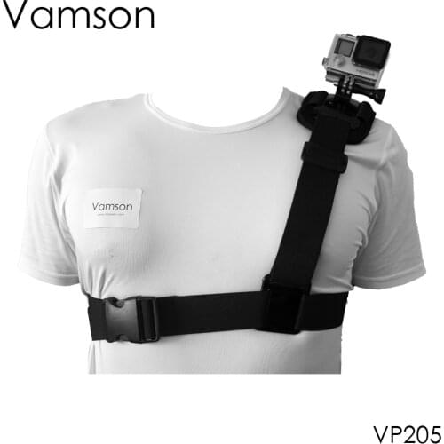 Vamson for GoPro Accessories Adjustable Universal Single Shoulder Strap Mount Chest Harness Belt Travel For Gopro Hero 6 5 VP205