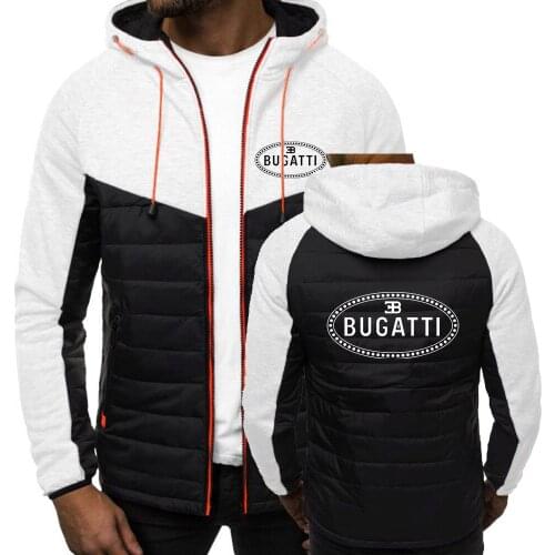 Spring and Autumn 2021 Bugatti Logo Unisex Sport Comfortable Hoodies Harajuku Man Comfortable Cotton Hooded Zipper Jackets