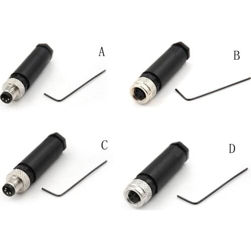 High Quality Guarantee M8 Waterproof Sensor Connector 3 4 Pin A Type Male&female Straight&angle Screw Threaded Plug Coupling