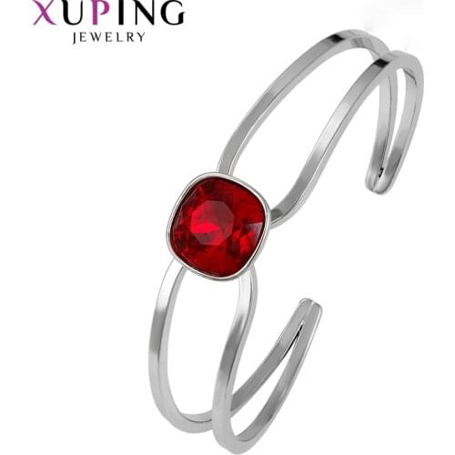 Xuping Jewelry Romantic Bride Groom Crystals Exquisite Bangle for Wedding Gift S103-51599