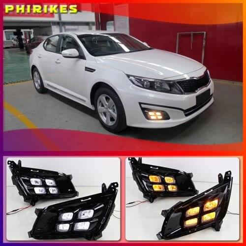 For KIA Optima K5 2010 2011 2012 1 Pair Car Daytime Running Light Single Color LED Daylight Fog Lamp DRL Car Styling