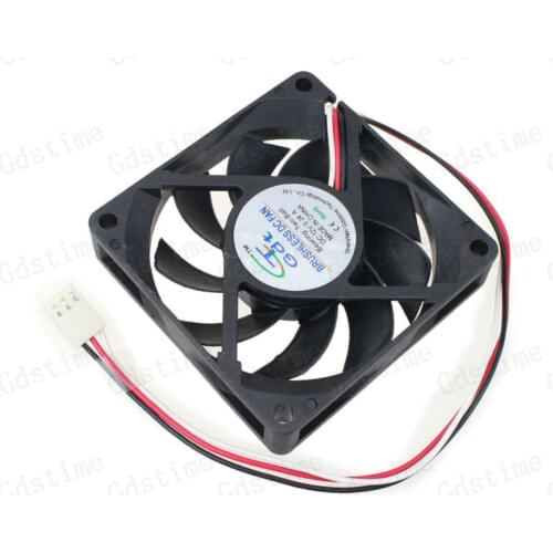 100Pcs Gdstime 3Pin Dual Ball Bearing 12V 70mm x 15mm DC Computer PC Euipment Cooling Fan 70x70x15mm