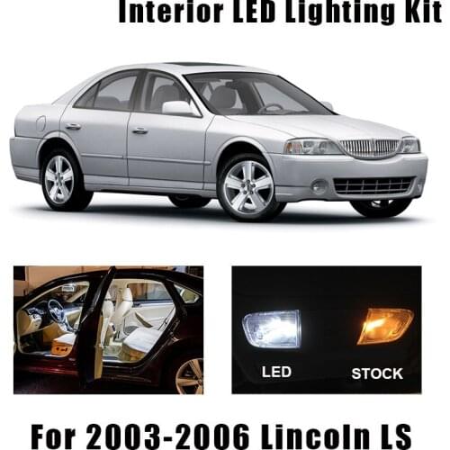 12pcs White Canbus LED Interior Reading Dome Map Light Bulbs Kit for Lincoln LS 2003 2004 2005 2006 License Lamp Car Accessories