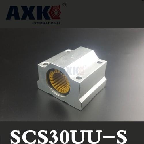 2021 High Quality Sc30uu Scs30uu-s For 30mm Shaft Guide Rail Linear Bearing Block With Lm30uu-s Engineering Plastic Low Noise