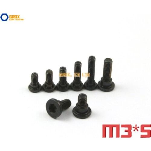 50 Pieces M3 x 5mm 12.9 Grade Alloy Steel Hexagon Socket Head Shoulder Screw Bolt