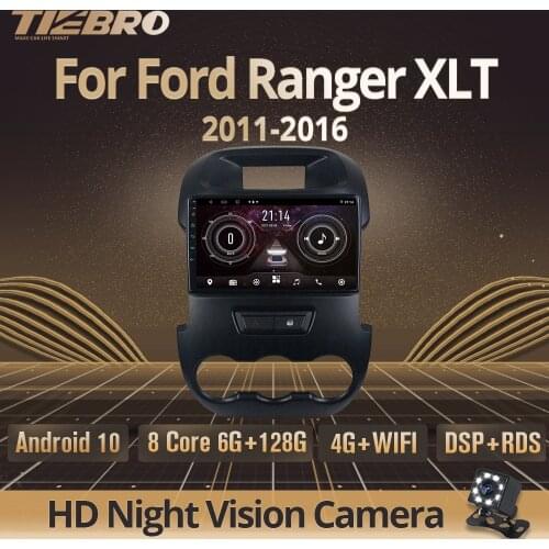 TIEBRO 2 Din Android 10.0 Car Radio For Ford Ranger XLT 2011-2016 GPS Navigation Stereo Receiver Bluetooth Player Auto Radio IGO