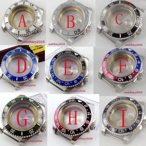 BLIGER quality 40mm stainless steel case Sapphire glass fit 2813 2836 miyota 8215 NH35 NH36 movement Watch Case