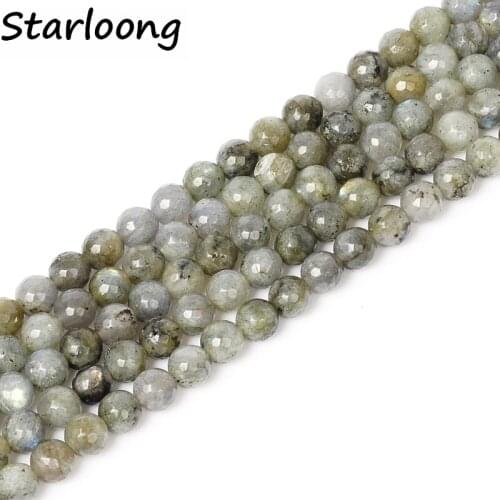 New arrival 4-12mm faceted Labradorite Moonstone stone Natural Stone Beads loose 15" For Making Jewelry Diy bracelets necklaces