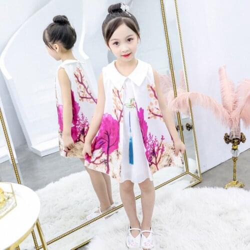 Kids Summer Dress 2020 New Girls Princess Dresses Girls Print Clothes 4 5 6 7 8 9 10 11 12 Years Childrens Costume For Girls