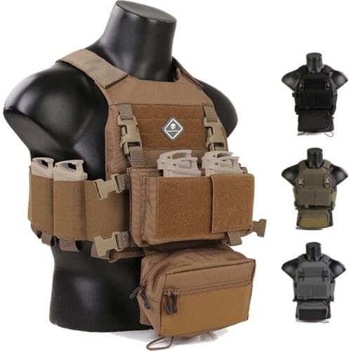 Emersongear FCS Style VEST W/MK Chest Rig SET Body Armor Rapid Chest Rig Airsoft Army Military Gear