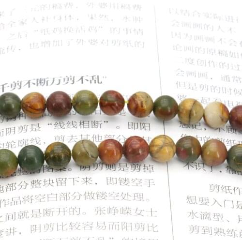 Hot sale!Multicolor picasso round shaped loose beads 6mm 15inches DIY fashion stone beads suitable for female jewelry making