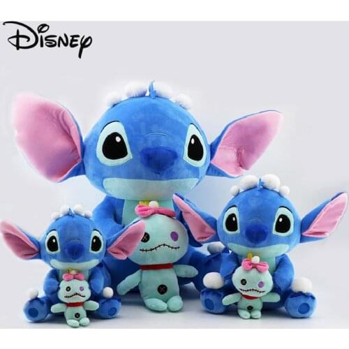 30/42/50cm Disney Lilo Stitch Kawaii Stuffed Plush Toy Doll Cartoon Animal Pillow Home Decorative Cushion Children Gift For Kids