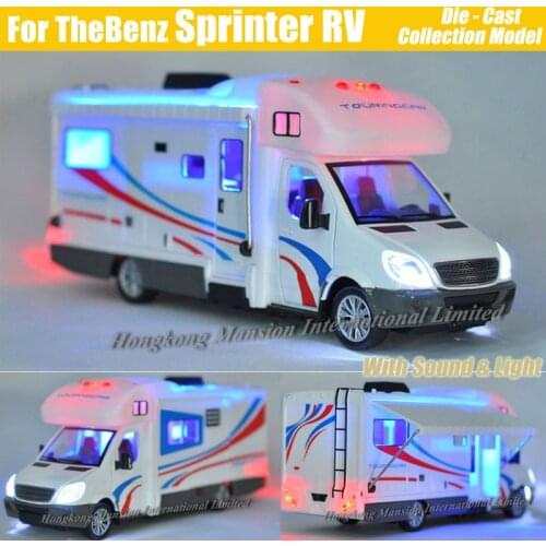 1:32 Scale Alloy Metal Diecast Collection Car Model For Sprinter Luxury Motorhome Recreational Vehicle RV Trailer Caravan