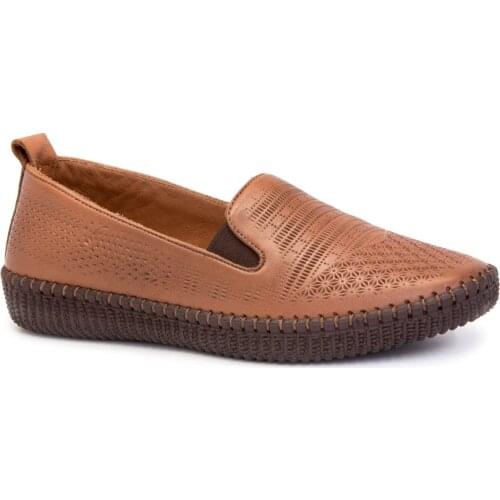 Gedikpasalı Ppt 7232 Taba 2021 Women 'S Elevator Ballerina Shoes Real Cow Leather Casual Sneakers Bağsız Breathable Comfortable Use