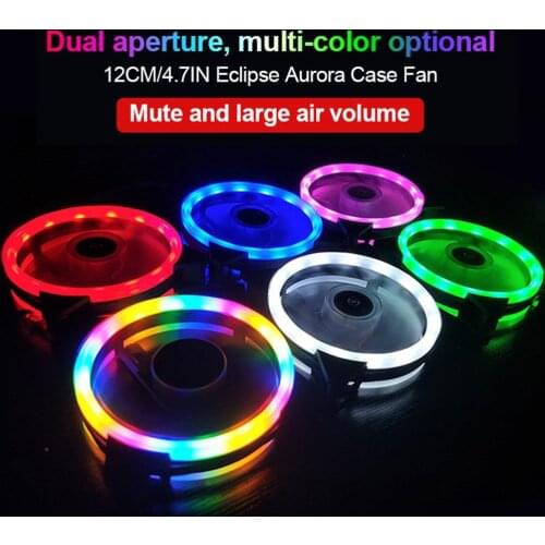 120mm PC Computer Case Fans Ultra Silent LED Cooling Fan 12VDC 3P IDE 4Pin Radiator CPU Cooler Fan With Anti-Vibration Rubber