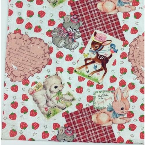 Lolita Retro Lamb 100% Cotton Fabric DIY Patchwork Textile Tissue Home Decor Girl baby skirt bedding Hat drool Cloth Sewing