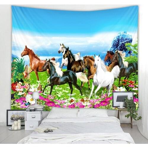 Mercedes-Benz Horse Decoration Tapestry Mandala Decoration Tapestry Bohemian Hippie Decoration Tapestry Bedroom Wall Tapestry