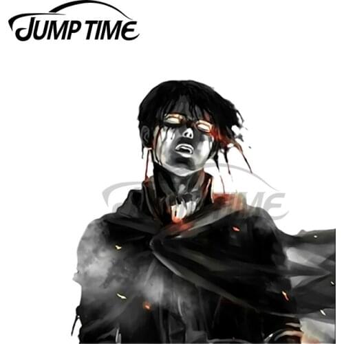 JumpTime 13 x 8cm For Livai Ackerman Decal Windshield Windows Refrigerator Car Stickers Scratch-Proof Motorcycle Car Styling