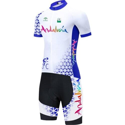 New 2021 Team Andalucia Skinsuit Cycling Wear Men Womens Cycling Sportswear Jumpsuit Spandex Triathlon Ropa De Ciclismo