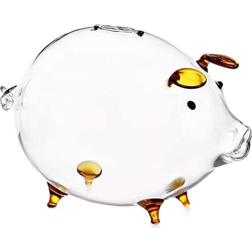 2021 New Pig Piggy Bank Money Boxes Coin Saving Box Cute Transparent Glass Souvenir Birth