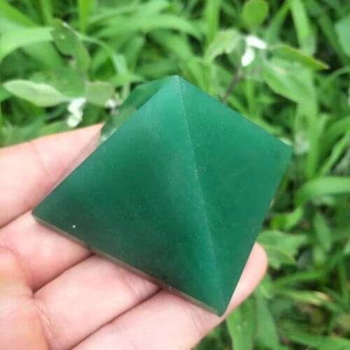 5cm Natural green dongling jade pyramid natural crystal energy healing