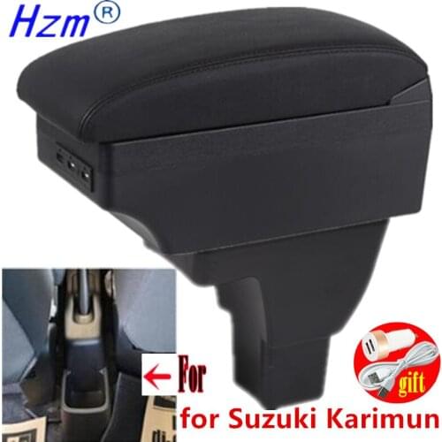 For Suzuki Karimun Armrest Box for Suzuki Karimun WagonR Center Console Modification Accessories Cup Holder USB Interface