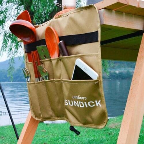 Hanging Outdoor Camping Picnic Storage Bag Triangle /Rectangle Tableware Storage Bags Outdoor Organizer Supplies