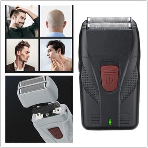 Portable Electric Man Beard Shaver Face And Mustache Shaving Machine Bald Head Trimmer USB Rechargeable Men Razor Foil Blade Cut
