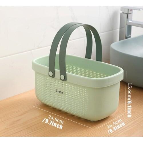 Simple Newly Durable Portable Hollow Reusable Plastic Bathroom Storage Organizer Basket Home for Food Snacks Toys Toiletries