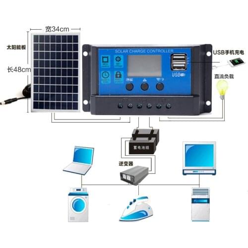 PWM 10/20/30A Dual USB Solar Panel Battery Regulator Charge Controller 12V 24V Tu APR24